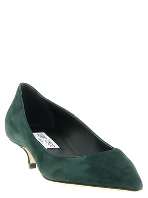Zapatos de tacón medio bicolor de cuero Jimmy Choo