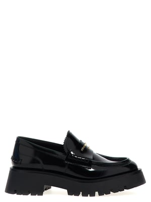 Mocasines sin cordones de piel de vaca negra Alexander Wang