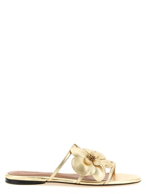 Sandalias de cuero dorado Zimmermann