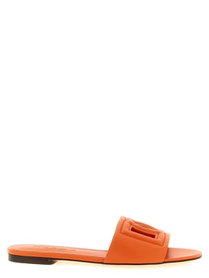 Deslizadores de Piel de Ternera Naranja Dolce & Gabbana