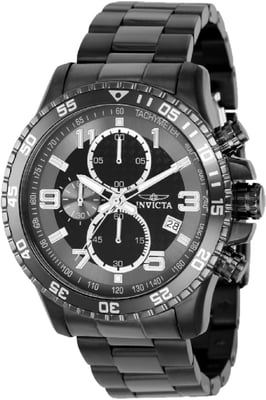 Invicta Specialty 69815 Reloj de Hombre - Movimiento de Cuarzo - Acero con Esfera Negra - 48 mm