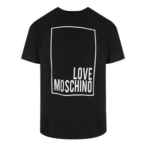 Camiseta Negra Con Logo De Moschino