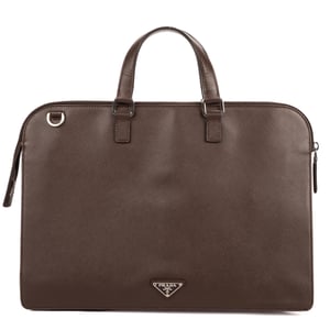 Prada Briefcase  en  Brown Cuero de ternero