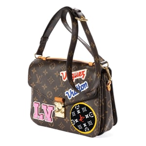 Louis Vuitton Ltd.Ed.Patches Pochette Metis MM en  marrón Lienzo recubierto