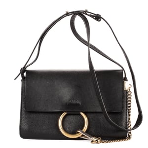 Chloé Small Faye  en  negro Cuero de ternero