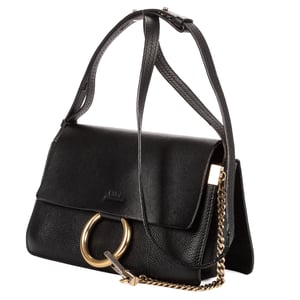Chloé Small Faye  en  negro Cuero de ternero