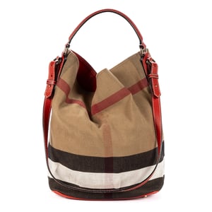 Burberry Ashby Bucket  en  beige Lienzo