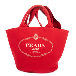 Prada Cabas Tote  en  rojo Lienzo