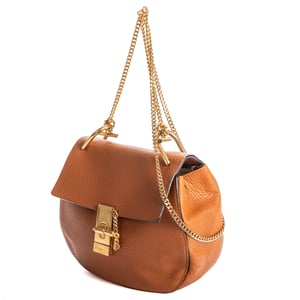 Chloé Drew Crossbody  en  Tan Cuero de ternero