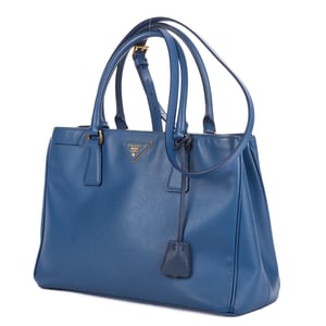 Prada Medium Galleria Tote Medium en  azul Cuero de ternero