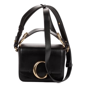Chloé Mini C Bag Mini en  negro Cuero de ternero