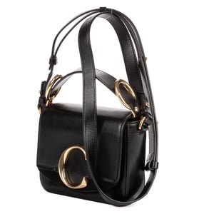 Chloé Mini C Bag Mini en  negro Cuero de ternero