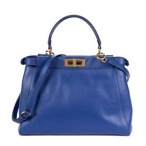 Fendi Medium Peekaboo Medium en  azul Cuero de ternero