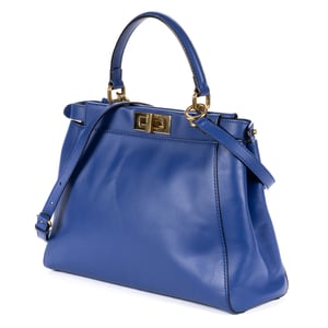 Fendi Medium Peekaboo Medium en  azul Cuero de ternero