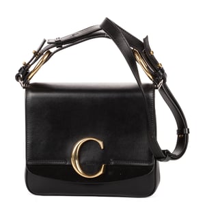 Chloé Small C Bag Small en  negro Cuero de ternera