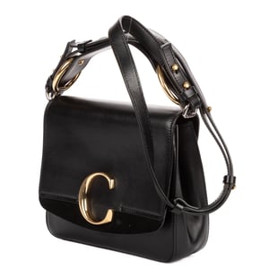 Chloé Small C Bag Small en  negro Cuero de ternera