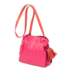 Loewe Bicolor Tassel Flamenco  en  rosa Cuero de ternero