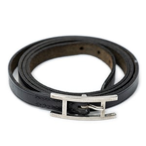 Hermès Behapi Triple Tour Bracelet  en  negro Cuero de ternero