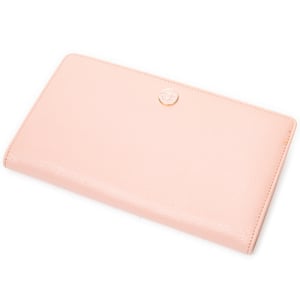 Chanel CC Button Long Bifold Wallet  en  rosa Cuero de ternero