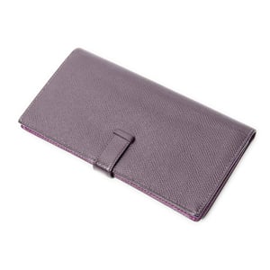 Hermès Bearn Wallet  en  morado Cuero de ternero