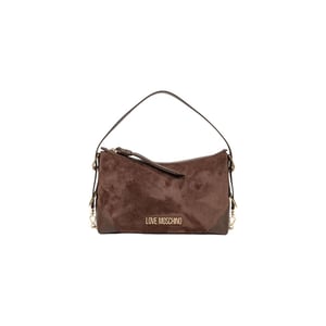 Bolso de mano de poliéster marrón Love Moschino