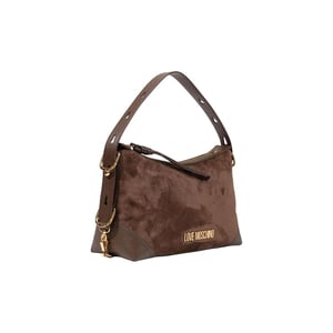 Bolso de mano de poliéster marrón Love Moschino