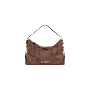 Bolso de mano de poliéster marrón Love Moschino