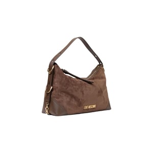 Bolso de mano de poliéster marrón Love Moschino