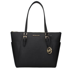 Bolso de hombro de cuero negro Michael Kors