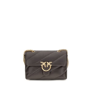 Bolso de Hombro Bos Taurus de Cuero de Ternera Marrón PINKO
