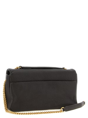 Bolso de Hombro de Cuero de Cordero Marrón PINKO