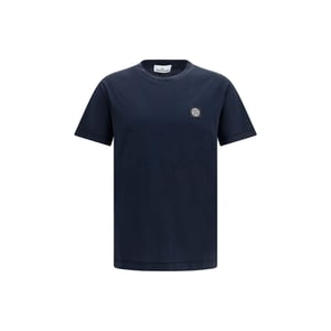 Camiseta de algodón azul Stone Island