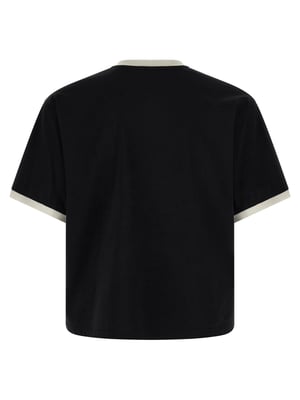Camiseta de Algodón Negra Versace