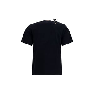 Camiseta de algodón negra Burberry