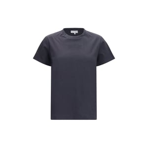 Camiseta de algodón negra Ganni