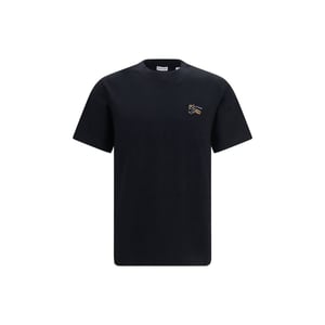 Camiseta de algodón negra Burberry