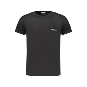 Camiseta de algodón negra para hombre Bikkembergs
