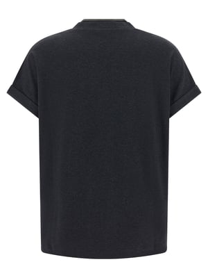 Camiseta de algodón gris Brunello Cucinelli