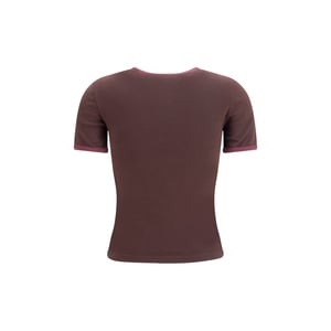 Camiseta de Algodón Marrón Courrèges