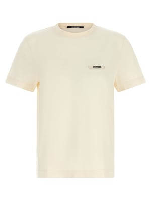 Camiseta de algodón beige Jacquemus