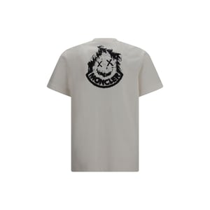 Camiseta de algodón beige Moncler