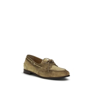 Mocasines Slip-On de Cuero de Búfalo Beige de Bally