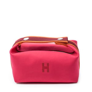 Hermès Bride-a-Brac Case PM en  rosa Lienzo