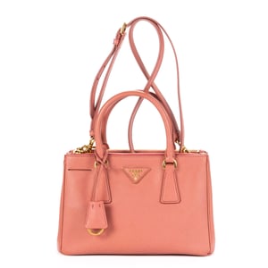 Prada Small Galleria Double Zip Tote Small en  rosa Cuero de ternero