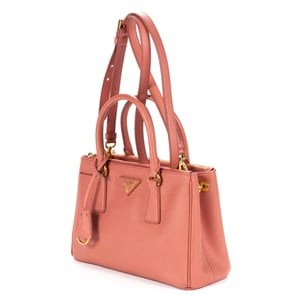 Prada Small Galleria Double Zip Tote Small en  rosa Cuero de ternero