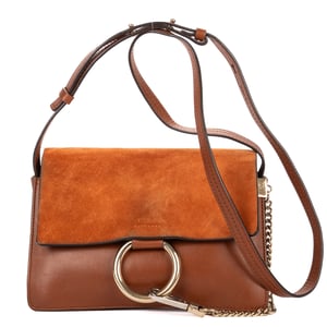 Chloé Small Faye  en  marrón Cuero de ternero