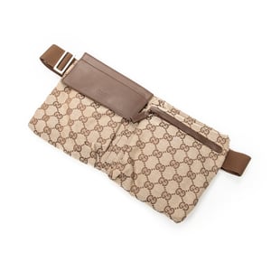 Gucci Waist Pouch  en  beige Lienzo