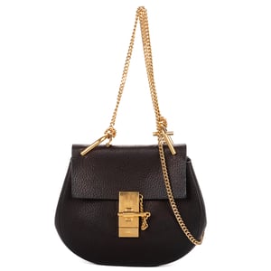 Chloé Drew Crossbody Bag Mini en  negro Cuero de ternero