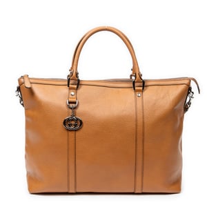 Gucci Medium Interlocking G Tote  en  marrón Cuero de ternero