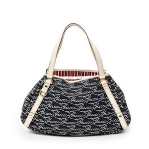 Gucci Abbey Hobo Diagonal  en  Blue Lienzo